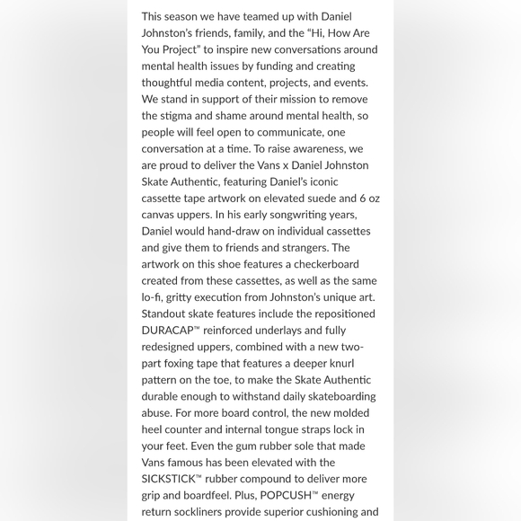 Vans X Daniel Johnston Skate Sk8-Hi *NWT* - Picture 9 of 11